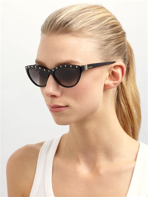 valentino rockstud cat eye sunglasses